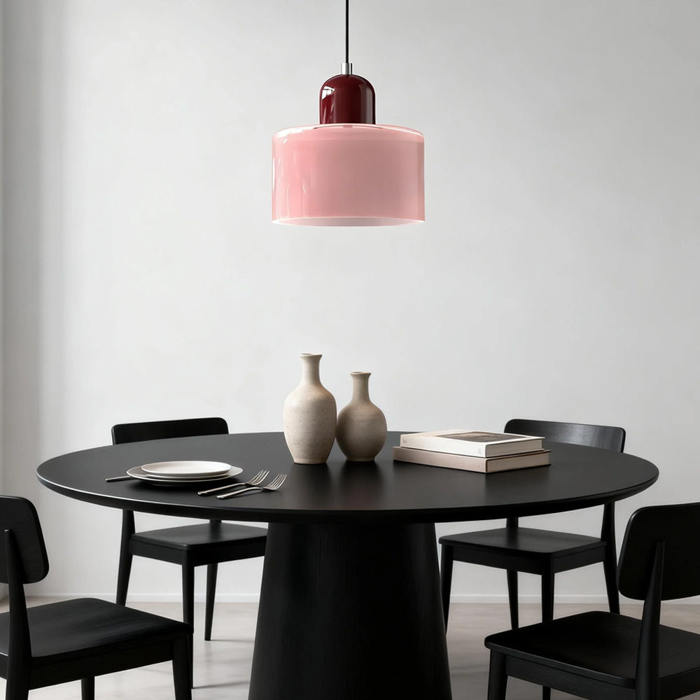 Lumen Bauhaus Round Glass Pendant Light
