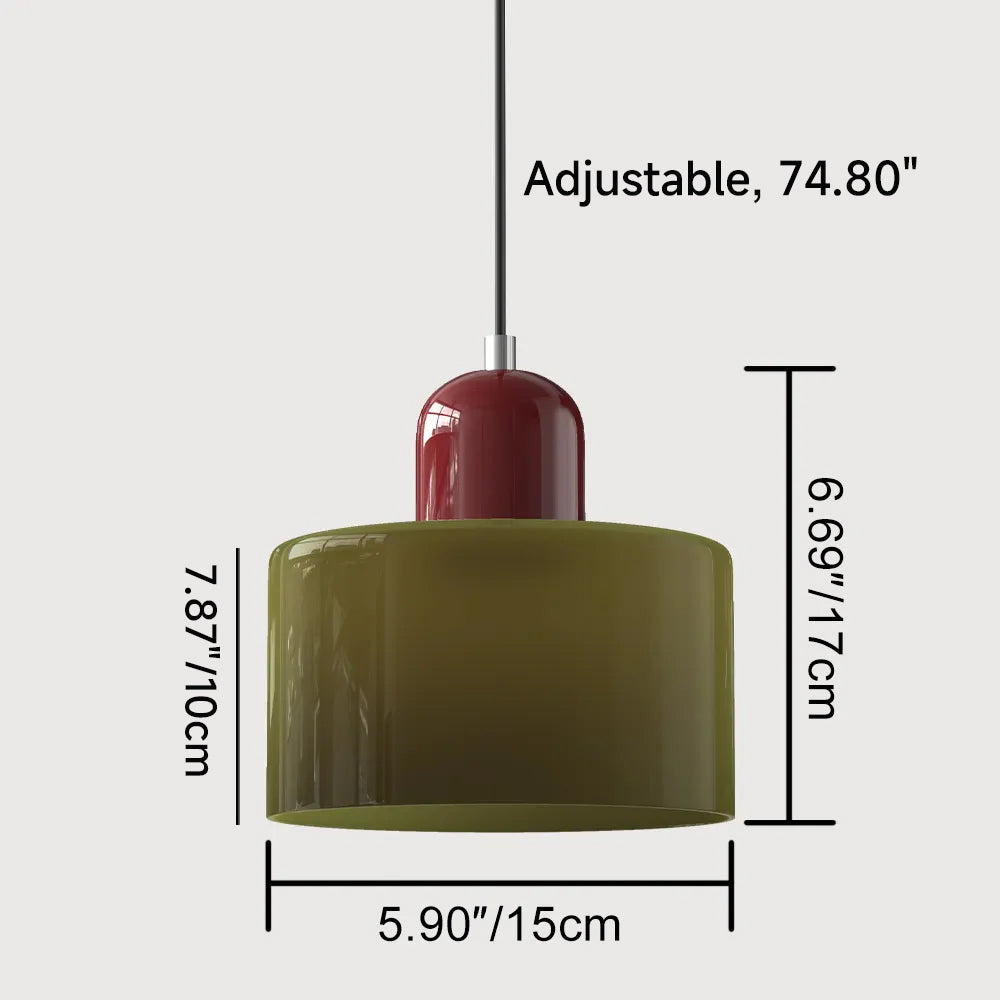 Lumen Bauhaus Round Glass Pendant Light