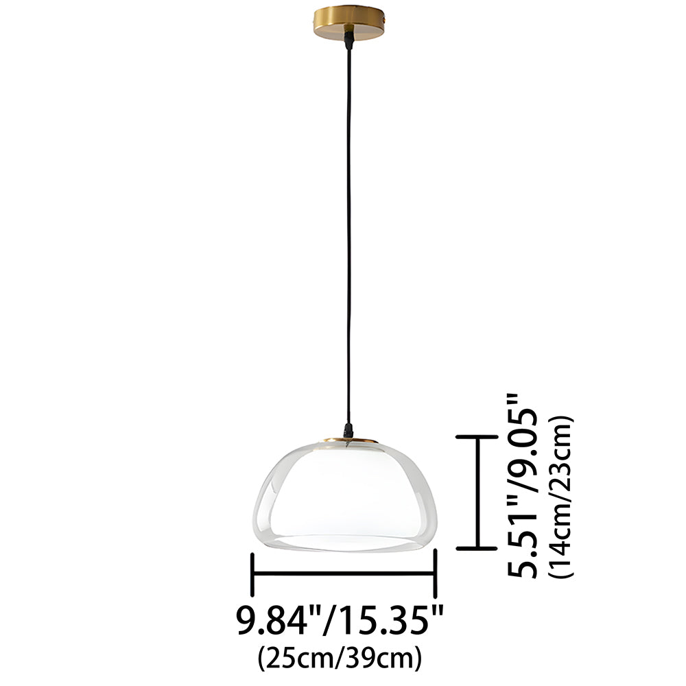 Lumen Milk Glass Jelly Pendant Light