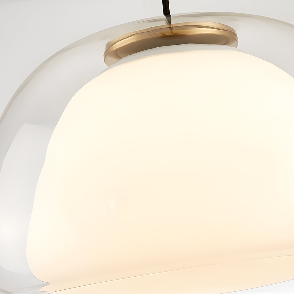 Lumen Milk Glass Jelly Pendant Light