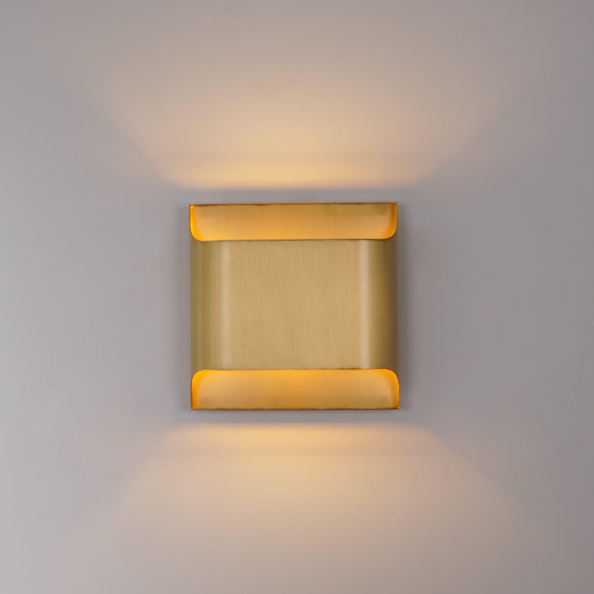 Lumen Fluted Brass Wall Sconce