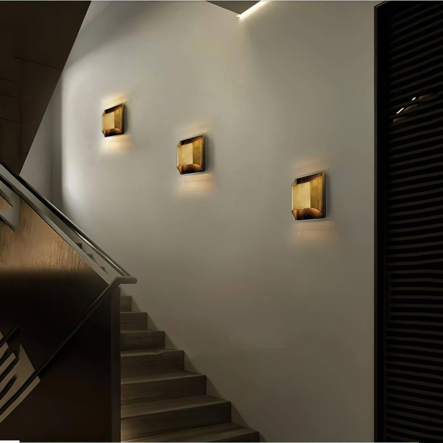 Lumen Fluted Brass Wall Sconce