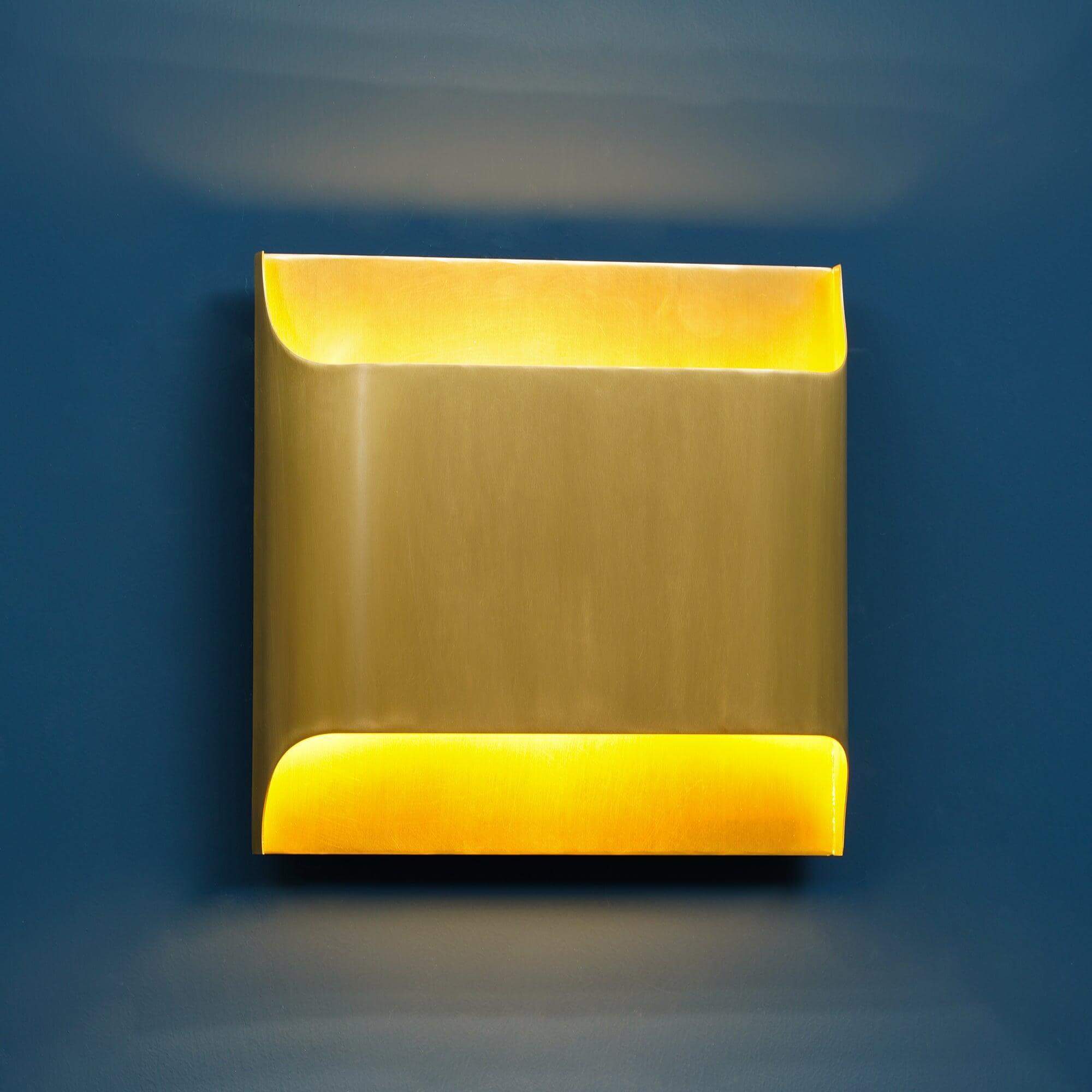 Lumen Fluted Brass Wall Sconce