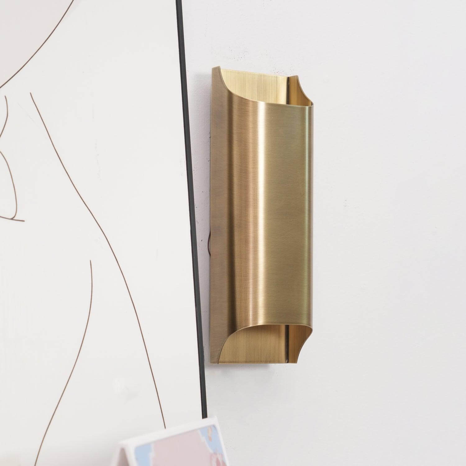 Lumen Fluted Brass Wall Sconce