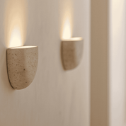 Lumen Travertine Stone Wall Lamp