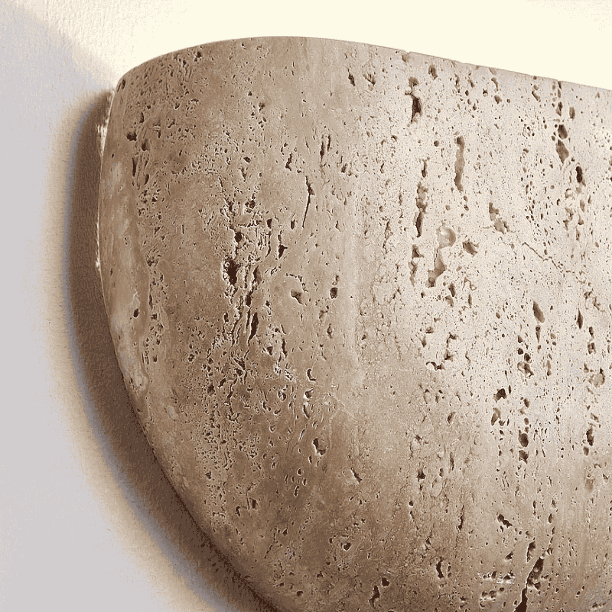 Lumen Travertine Stone Wall Lamp