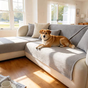 Drapée Linen Sofa Cover for Pets, Sectional Sofa Cover