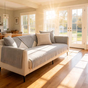 Drapée Linen Sofa Cover for Pets, Sectional Sofa Cover