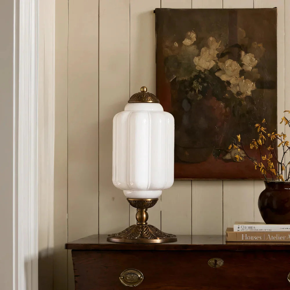 Lumen French Cream Glass Table Lamp