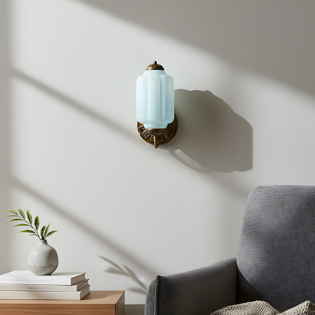 Lumen Eloise Milk Glass Wall Sconce