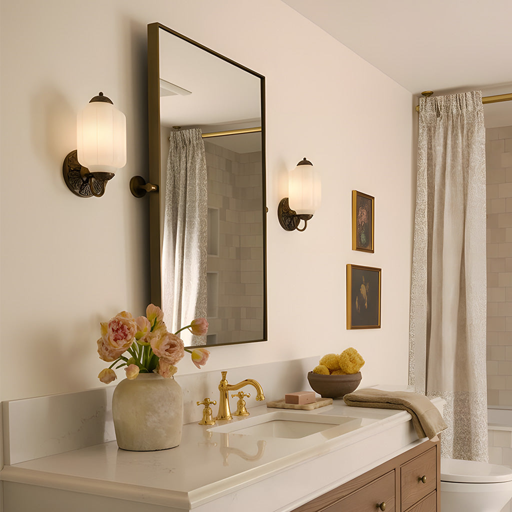 Lumen Eloise Milk Glass Wall Sconce