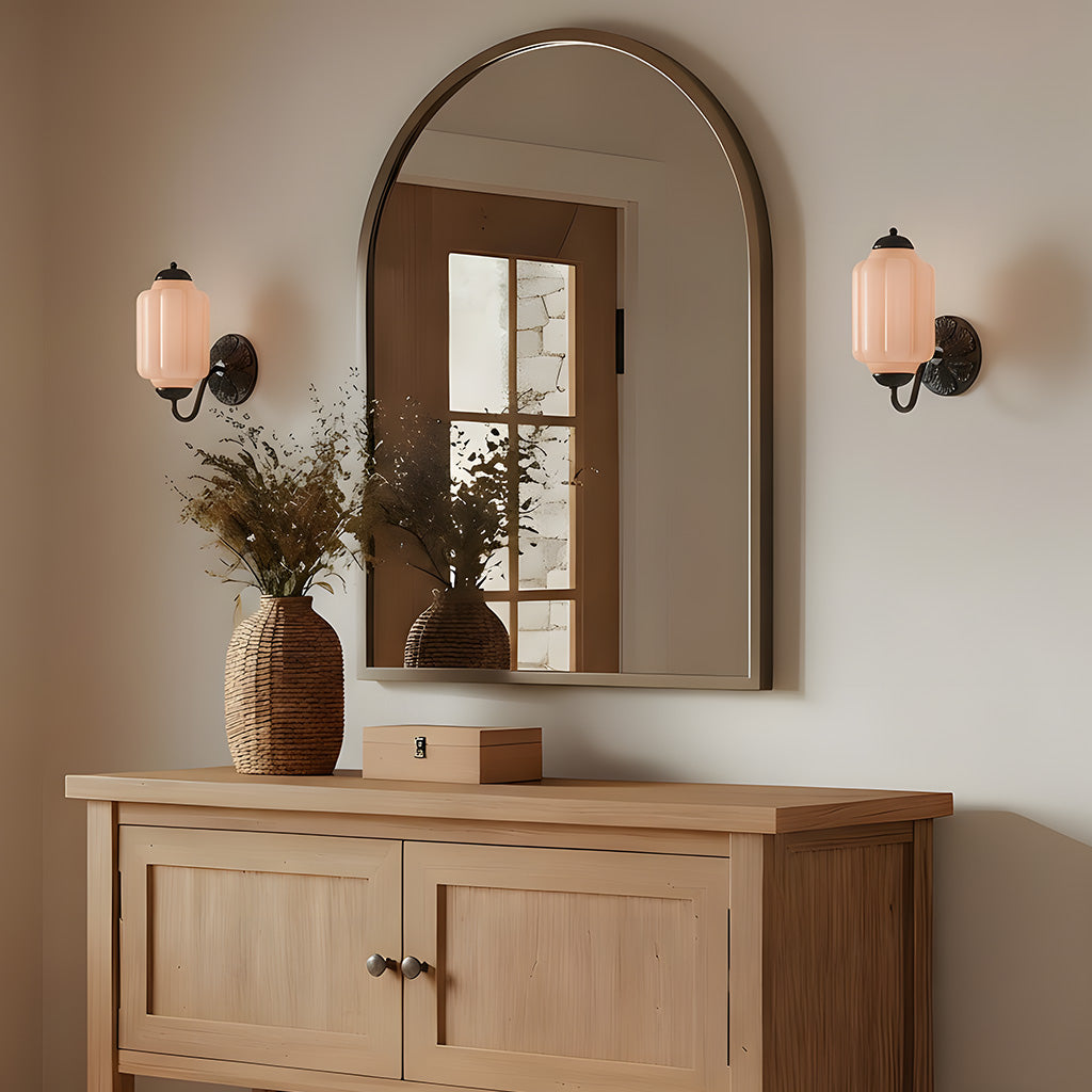 Lumen Eloise Milk Glass Wall Sconce