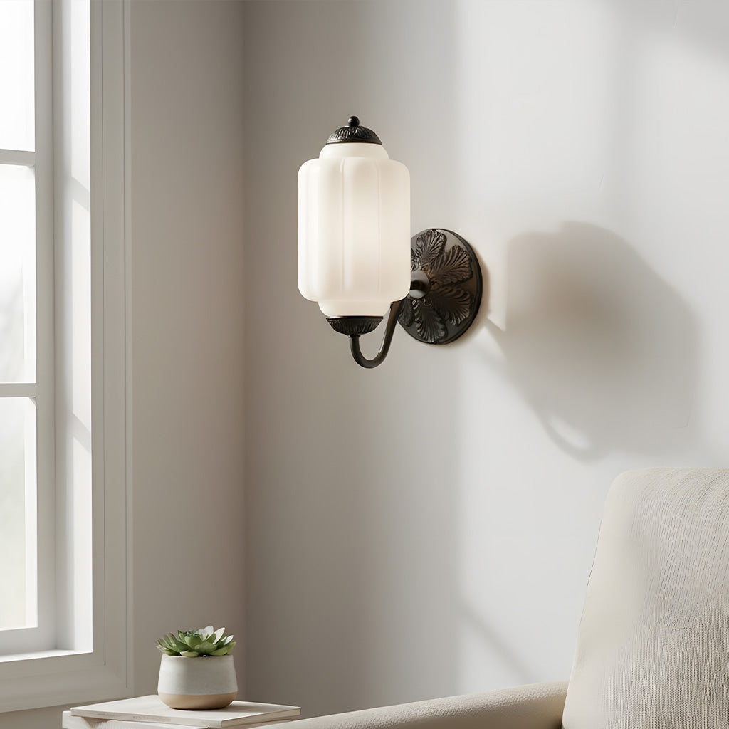 Lumen Eloise Milk Glass Wall Sconce