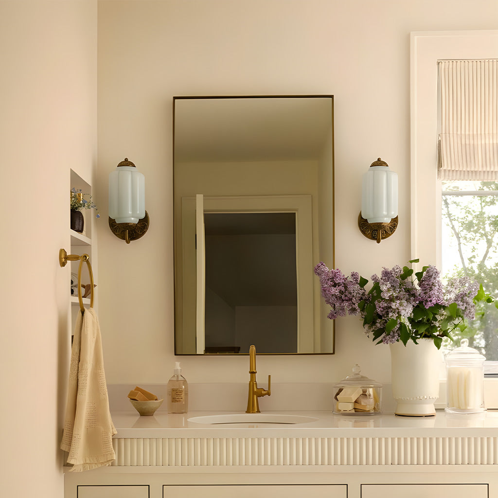 Lumen Eloise Milk Glass Wall Sconce