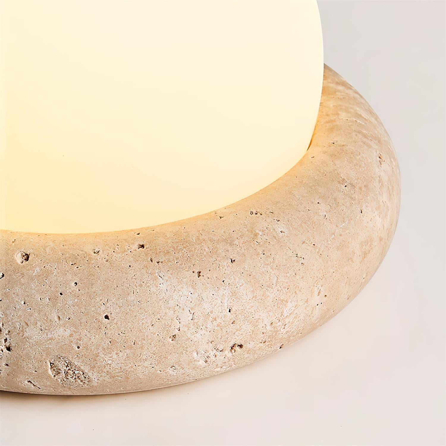 Lumen Mini Travertine Table Lamp