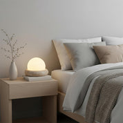 Lumen Mini Travertine Table Lamp