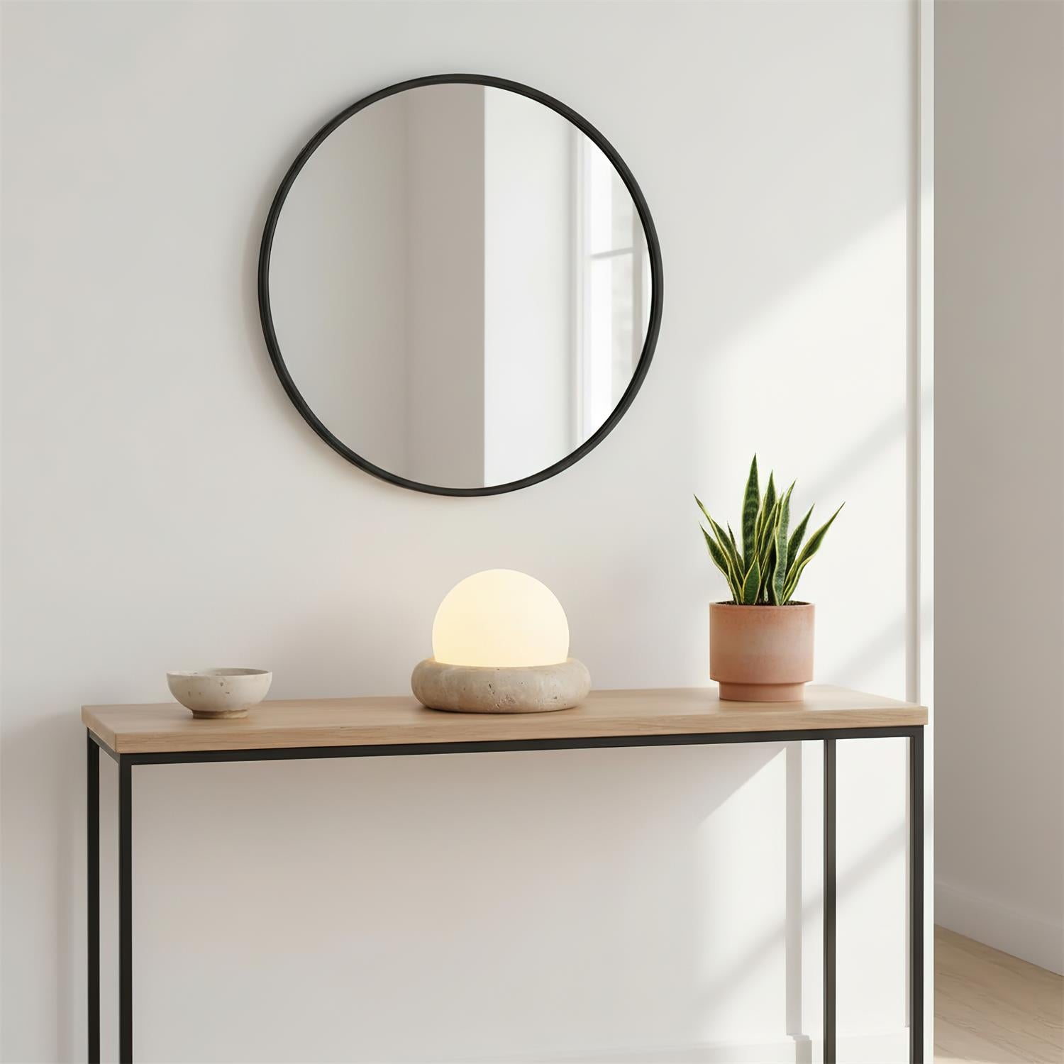 Lumen Mini Travertine Table Lamp
