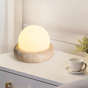 Lumen Mini Travertine Table Lamp