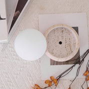 Lumen Mini Travertine Table Lamp