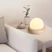 Lumen Mini Travertine Table Lamp