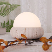 Lumen Mini Travertine Table Lamp