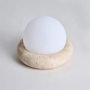 Lumen Mini Travertine Table Lamp