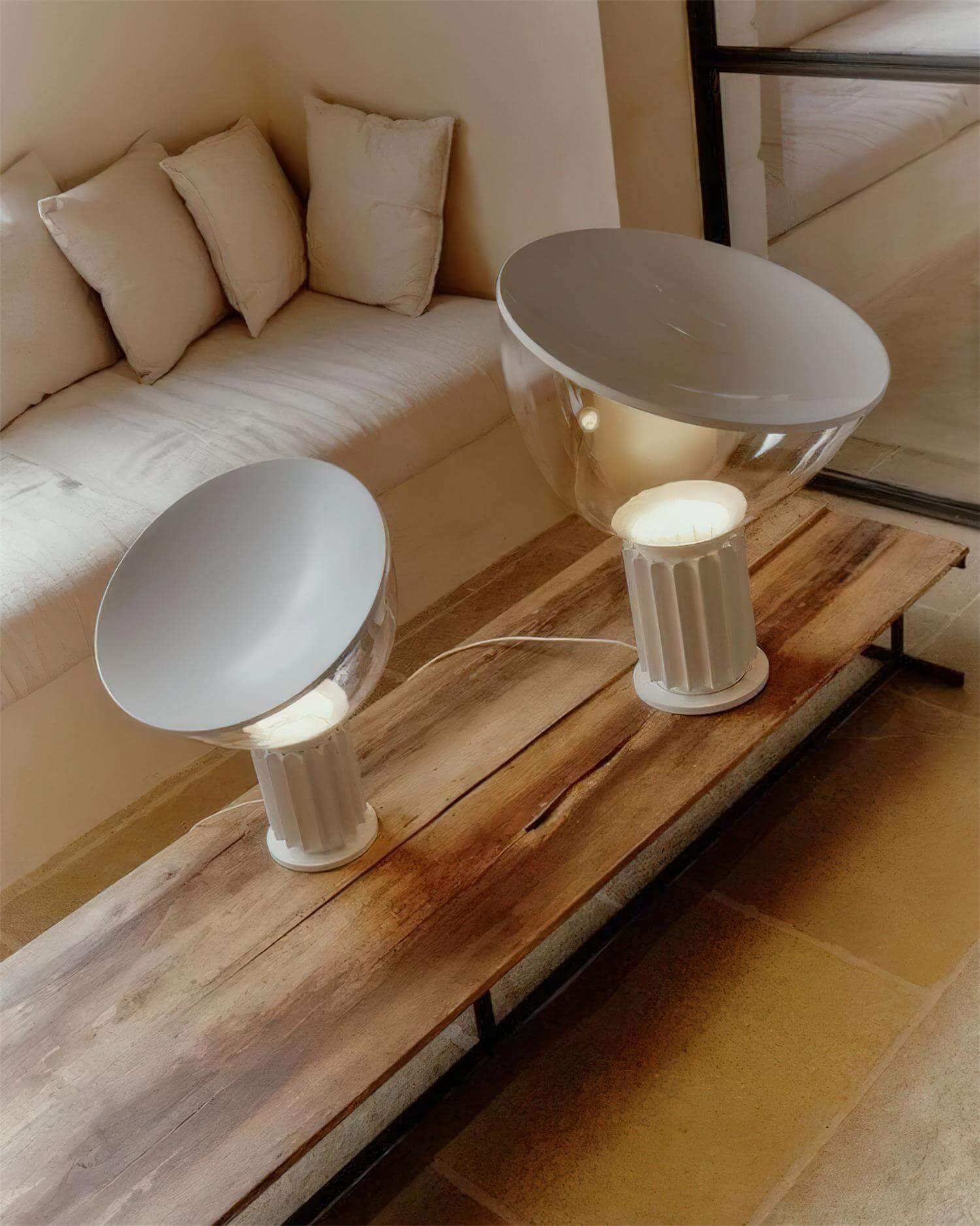 Lumen Glass Disc Table Lamp