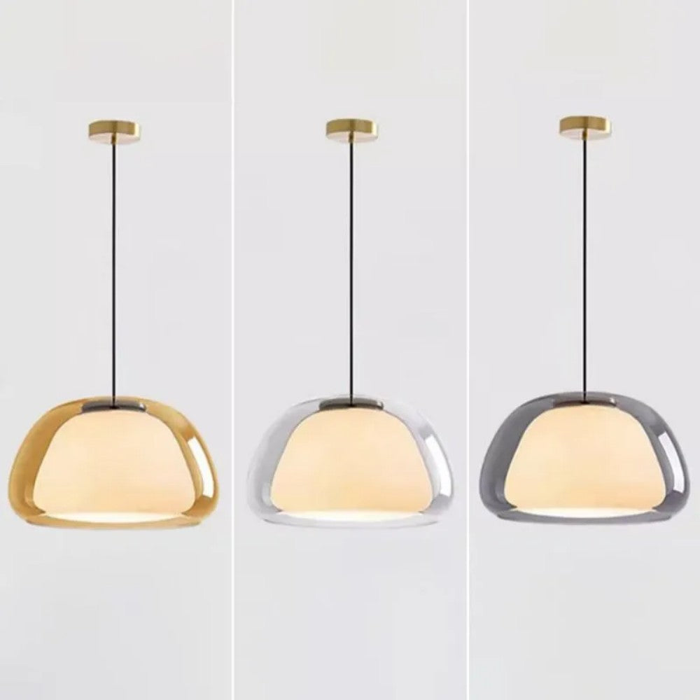 Lumen Milk Glass Jelly Pendant Light