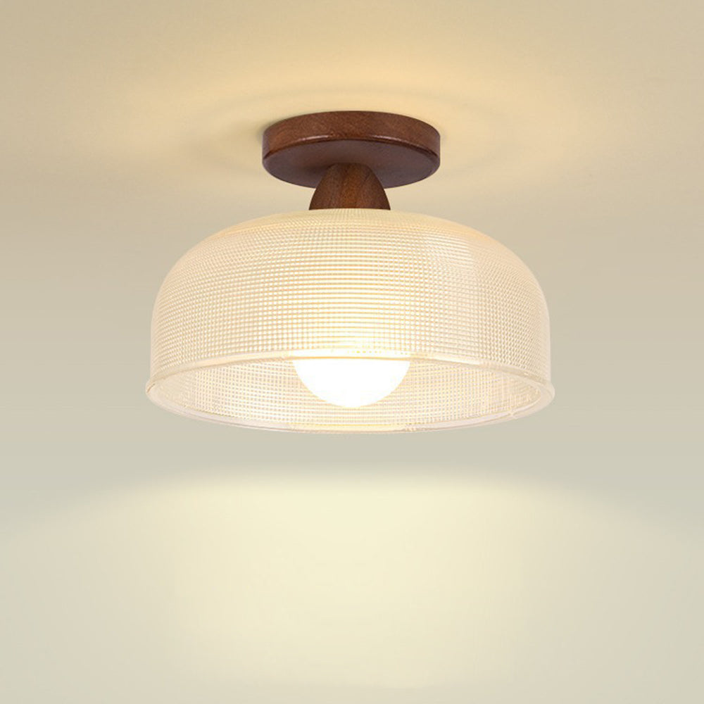 Lumen Solid Wood Flush Ceiling Lamp