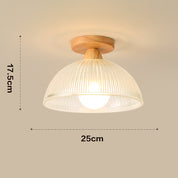 Lumen Solid Wood Flush Ceiling Lamp