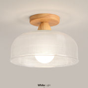 Lumen Solid Wood Flush Ceiling Lamp