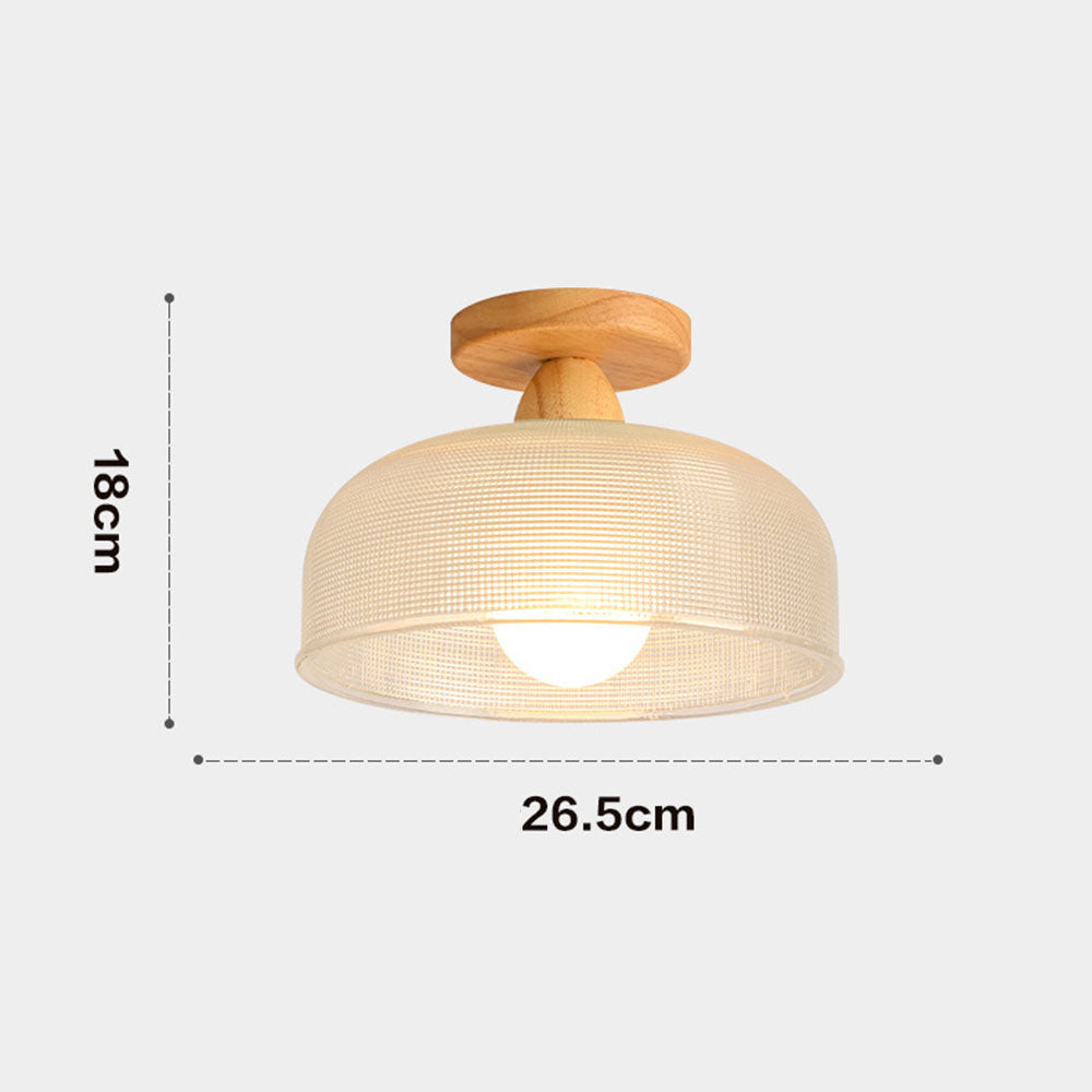 Lumen Solid Wood Flush Ceiling Lamp