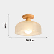 Lumen Solid Wood Flush Ceiling Lamp