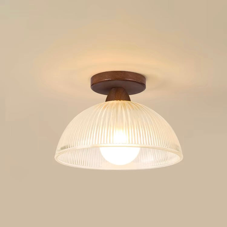 Lumen Solid Wood Flush Ceiling Lamp