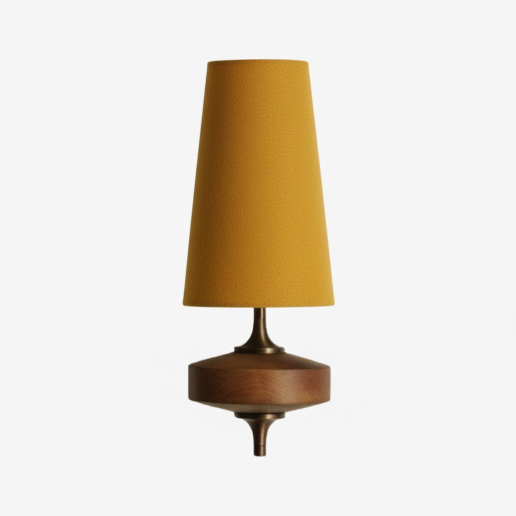 Lumen Wood Base Shade Wall Light