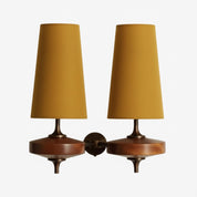 Lumen Wood Base Shade Wall Light