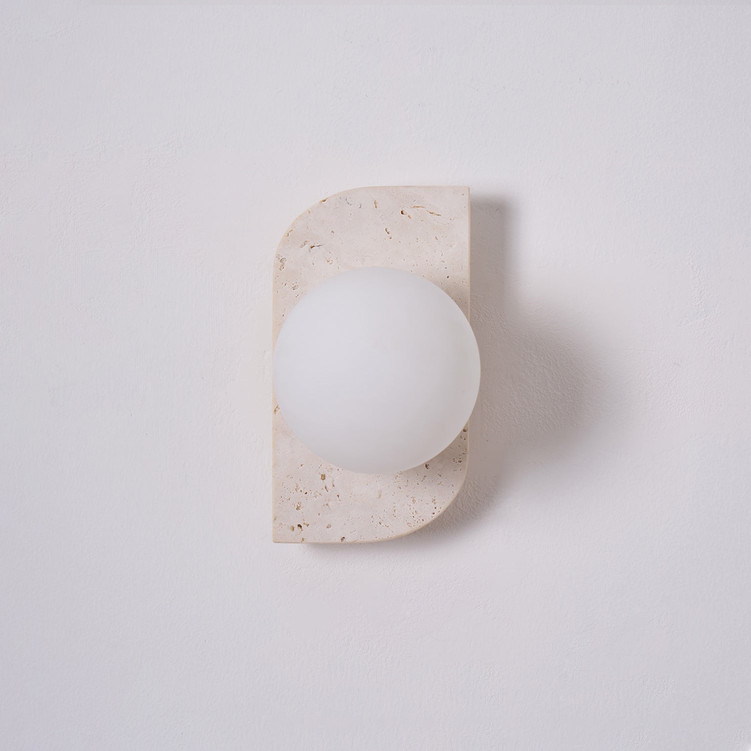 Lumen Neptune Travertine Wall Lamp