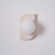 Lumen Neptune Travertine Wall Lamp