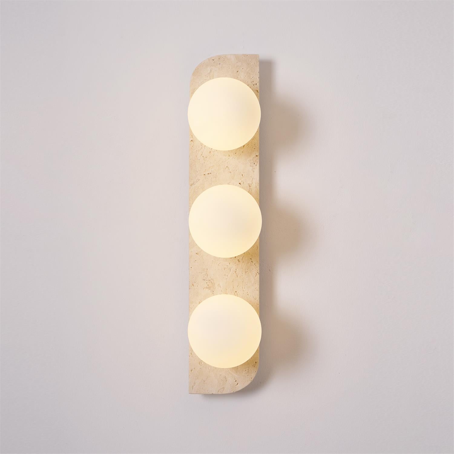 Lumen Neptune Travertine Wall Lamp