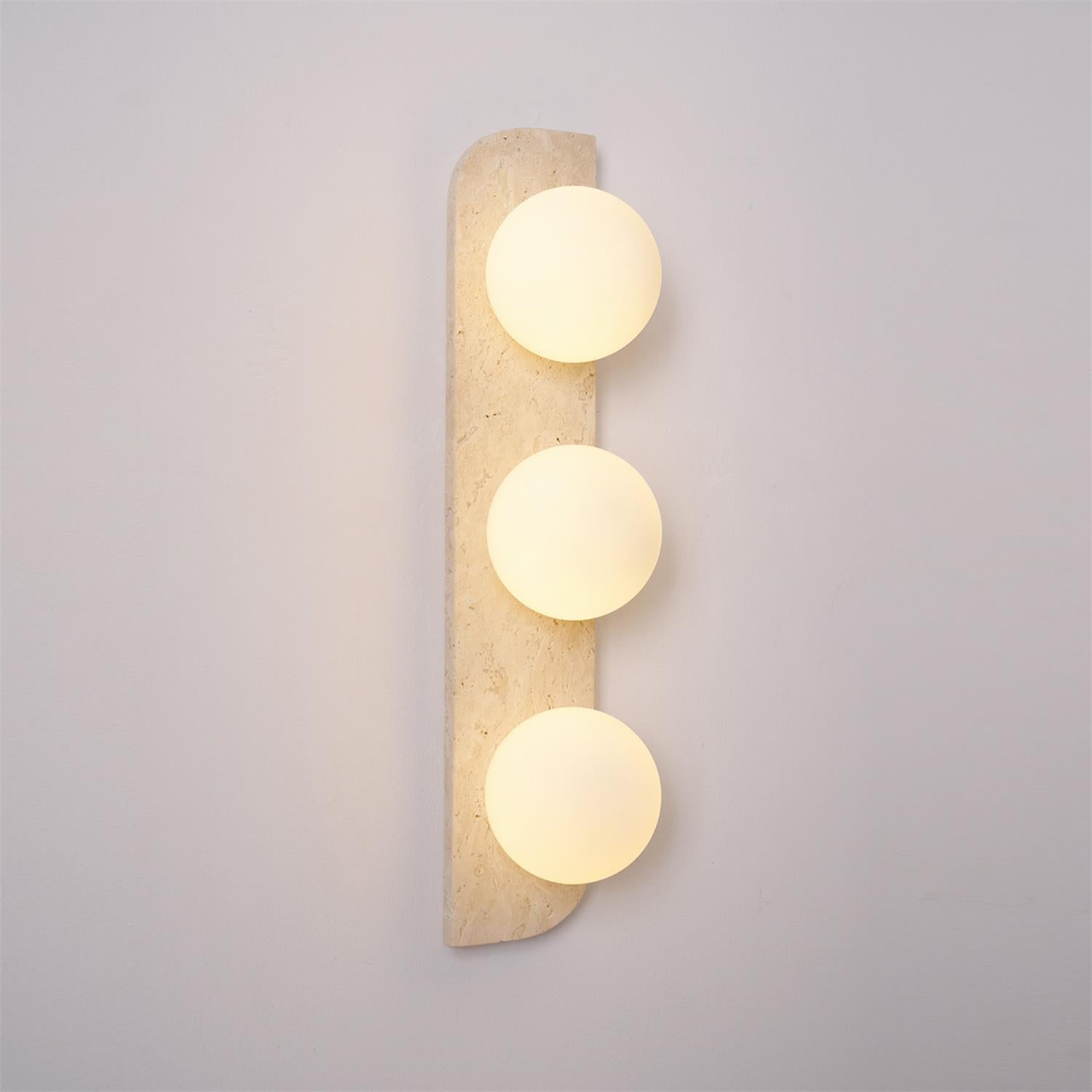 Lumen Neptune Travertine Wall Lamp