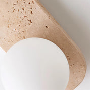 Lumen Neptune Travertine Wall Lamp