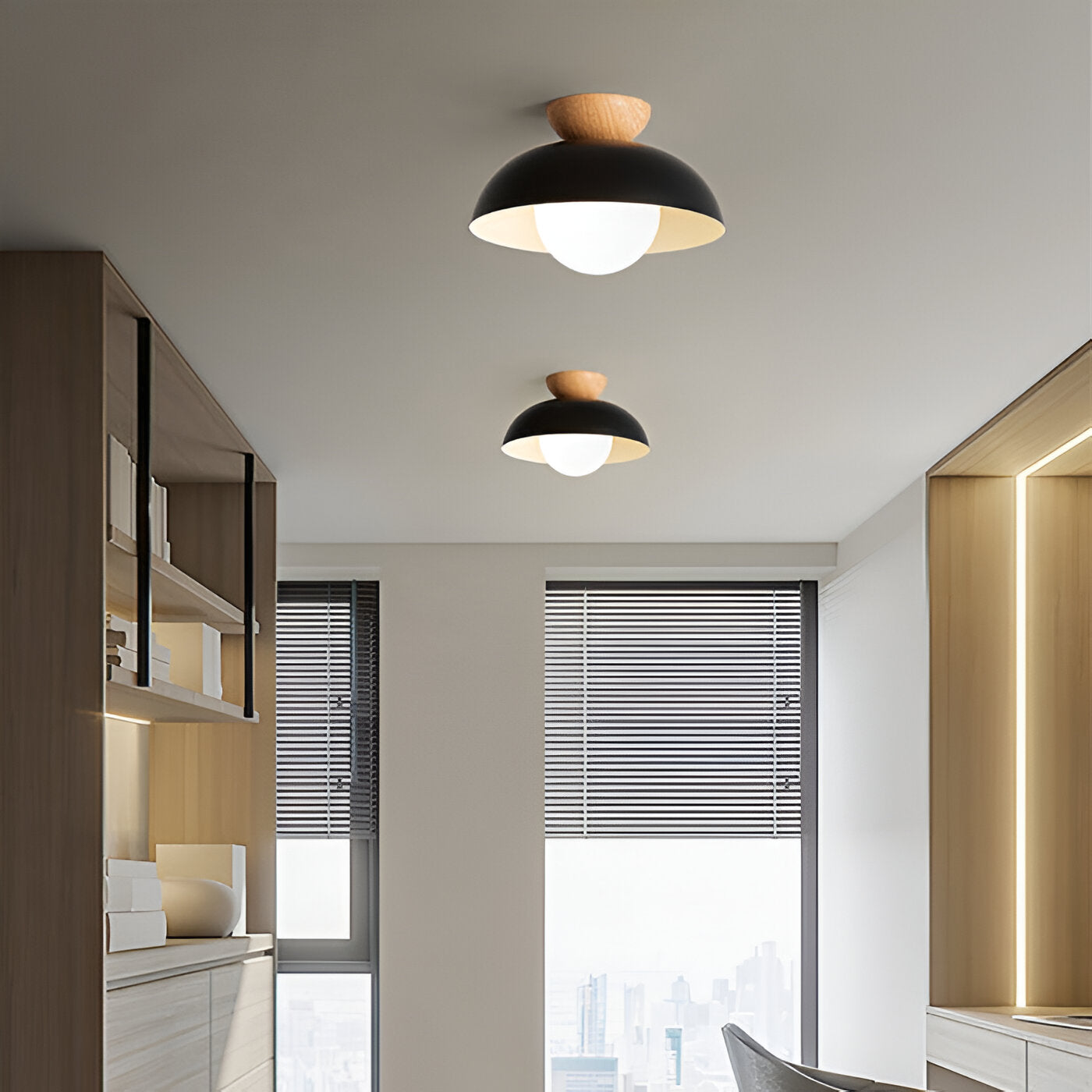 Lumen Eco Iron Shade Ceiling Light