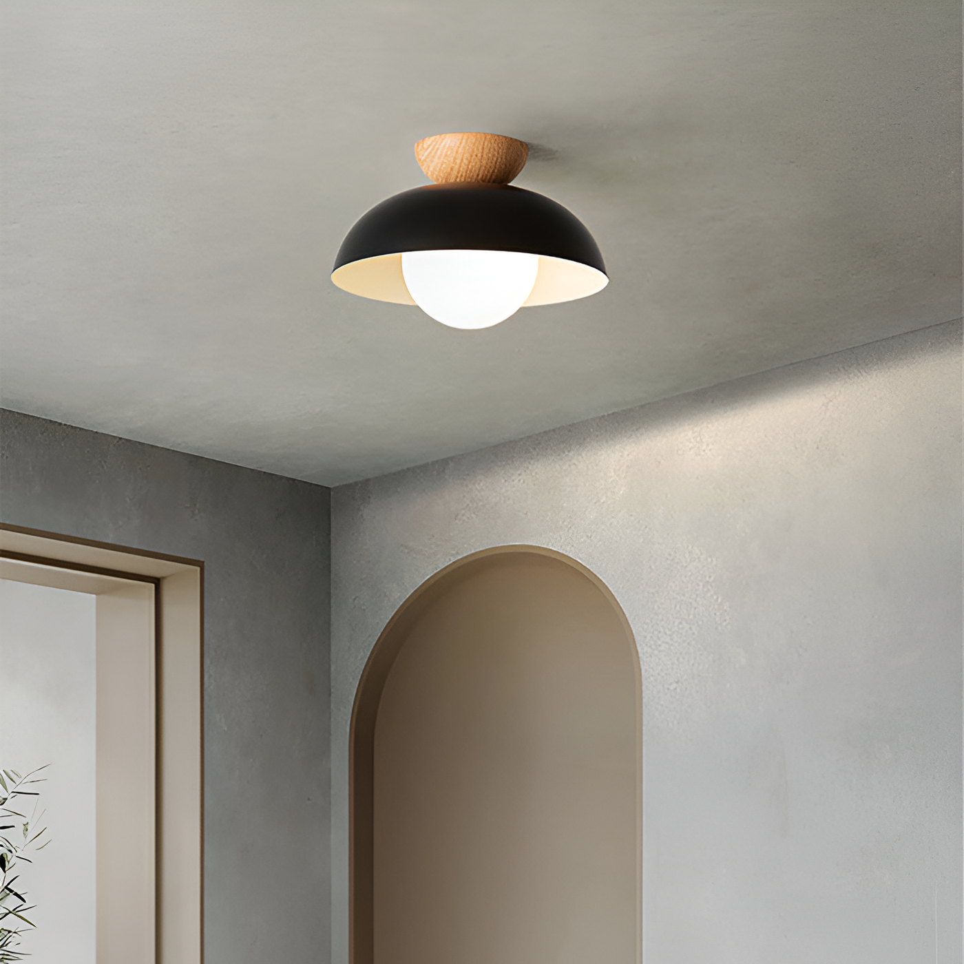 Lumen Eco Iron Shade Ceiling Light