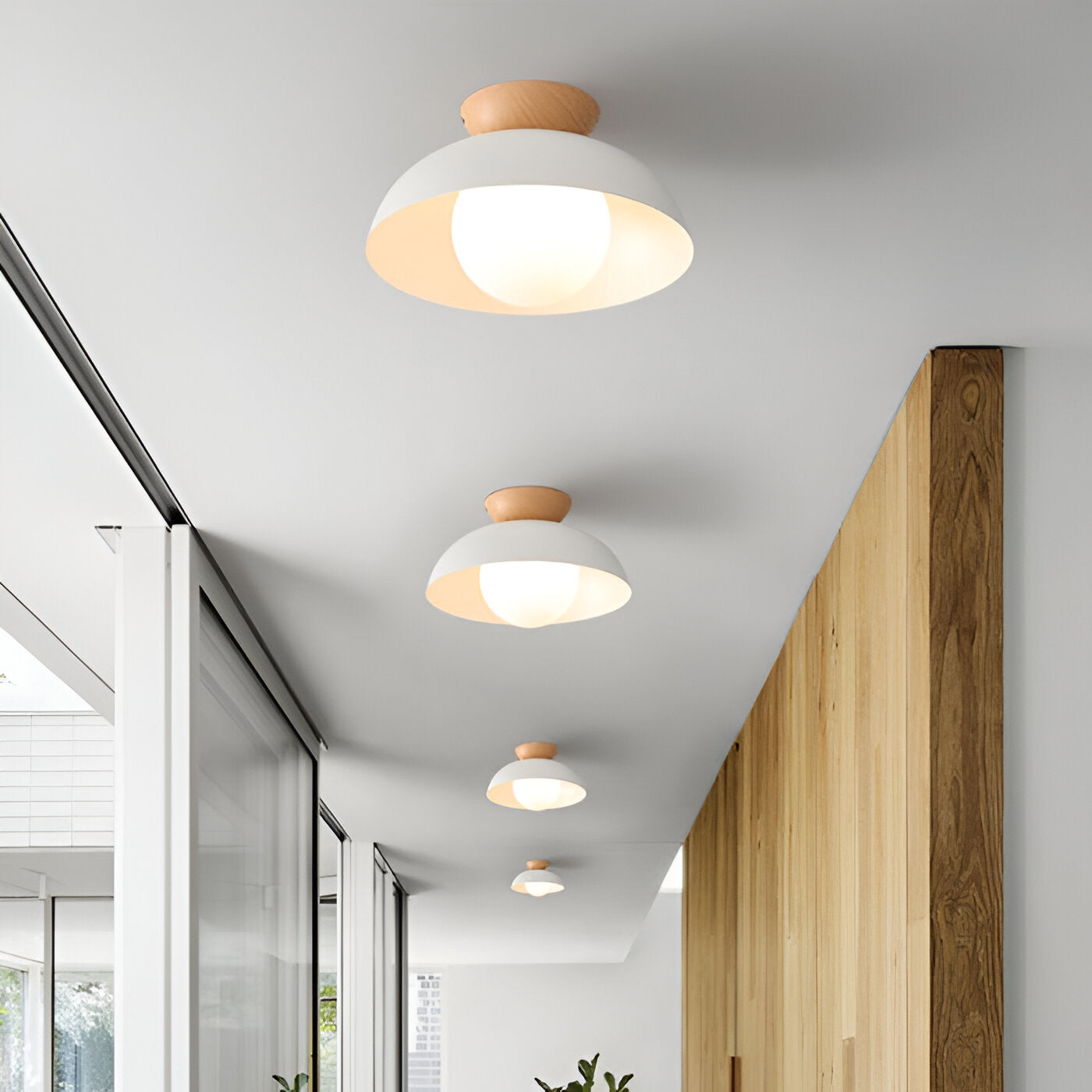 Lumen Eco Iron Shade Ceiling Light
