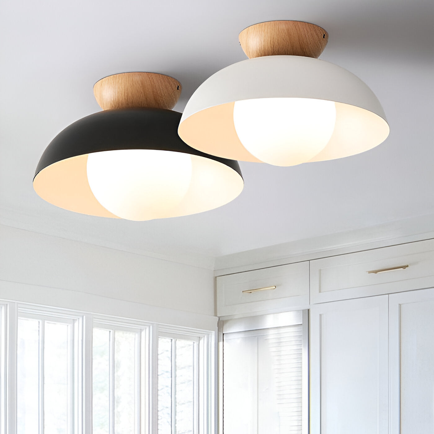 Lumen Eco Iron Shade Ceiling Light