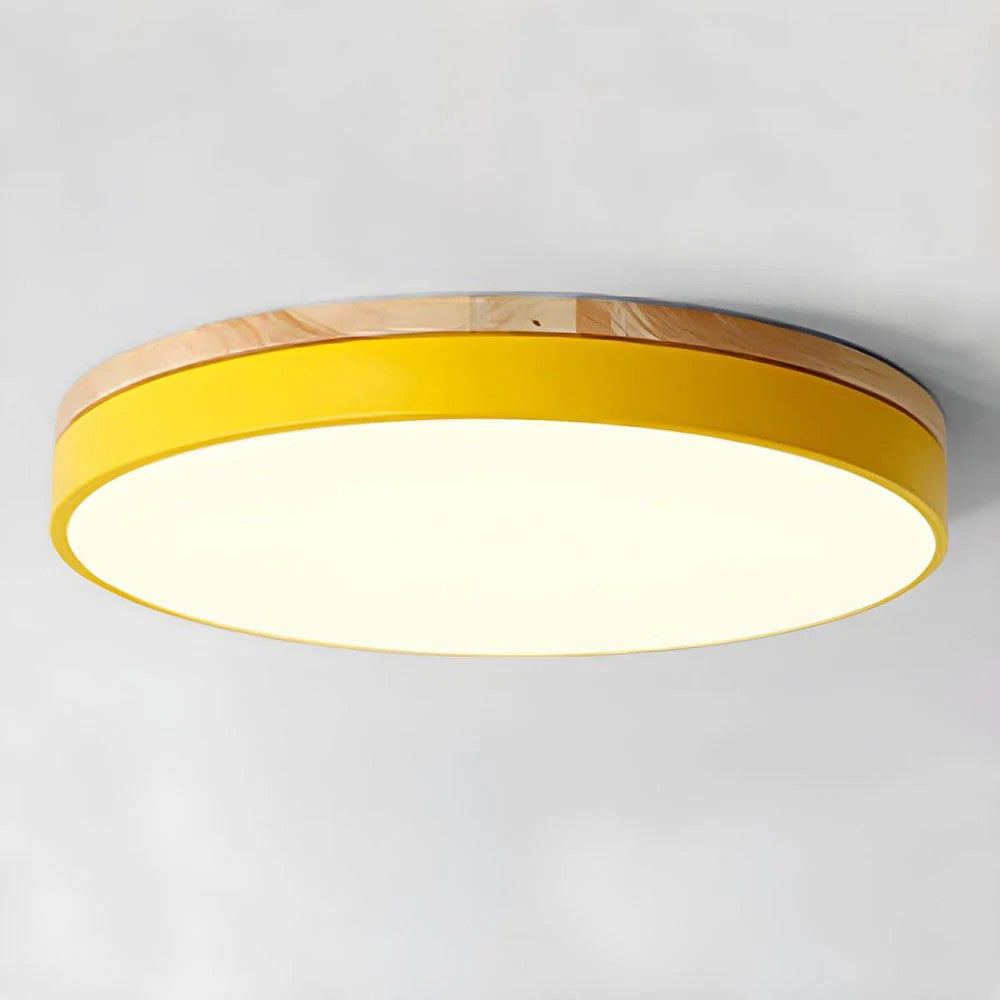 Lumen Nordic Wood Flush Ceiling Light