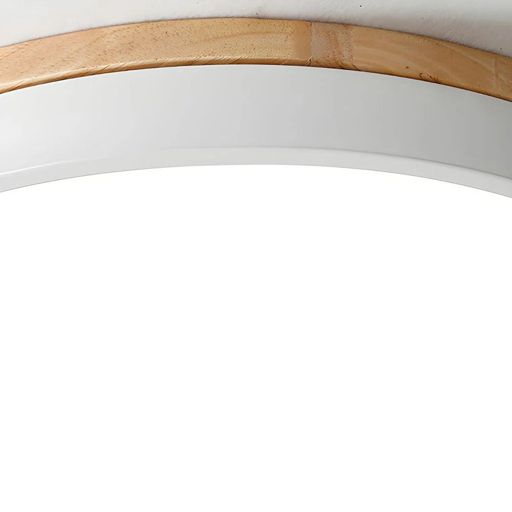 Lumen Nordic Wood Flush Ceiling Light