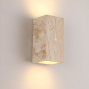Lumen Travertine Outdoor Wall Lamp