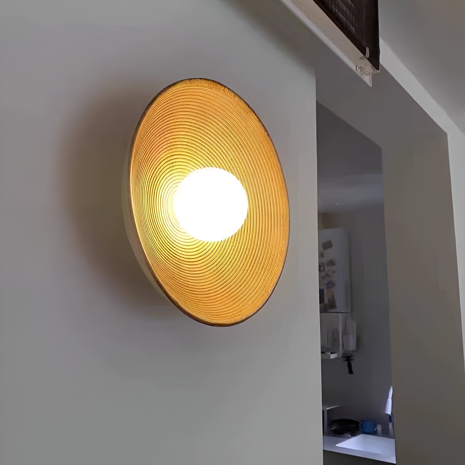 Lumen Ceramic Round LED Wall Lamp