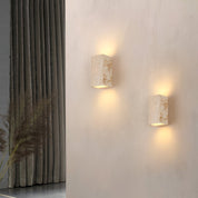 Lumen Travertine Outdoor Wall Lamp